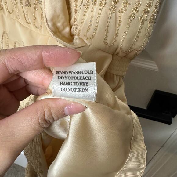 Freeway Sz Large‎ Cream Beaded Sequin Sleeveless Strappy Dressy Romper - Picture 6 of 7